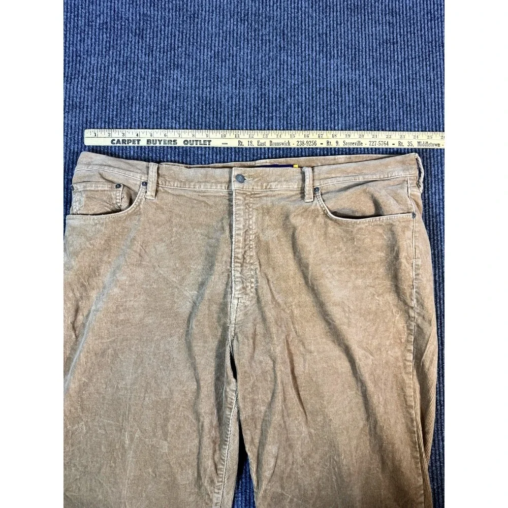 Polo Ralph Lauren Corduroy Pants Mens 46B 46x29 Tan Classic Fit Straight Leg